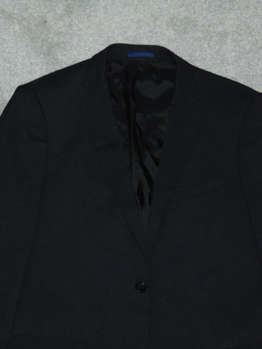 Zara Men's Blazer Suit Jacket Size 40 Black Polyester Two Button